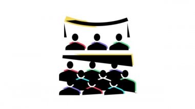 Forum İnsanları Renk Simgesi Canlandırması Buluştu