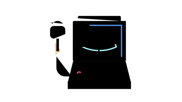 Equipo de radiología animación icono de color — Vídeo de stock