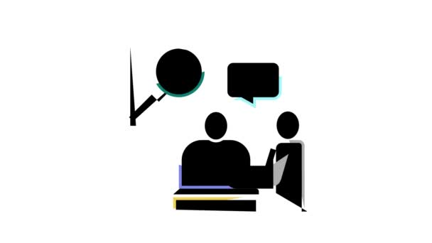 Business Incubator kleur pictogram animatie — Stockvideo