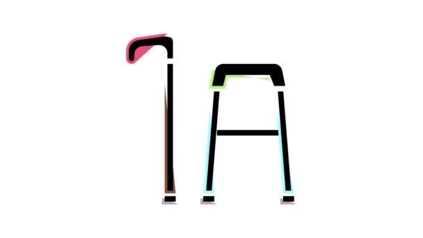 Personnes âgées Soins couleur icône animation