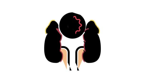 Bactéries Infection couleur icône animation