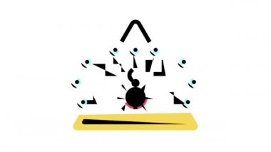 Siber Güvenlik Sistemi Teknoloji Renk Canlandırması