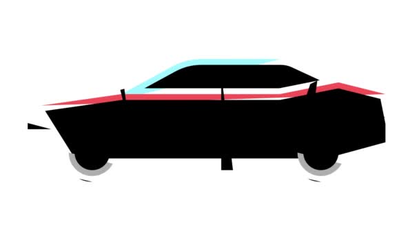 Μεταχειρισμένα αυτοκίνητα πώληση αυτοκινήτων υπηρεσία χρώμα εικονίδιο animation — Αρχείο Βίντεο