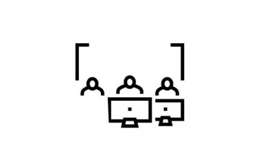 Dev Kod İşgali siyah çizgi canlandırması