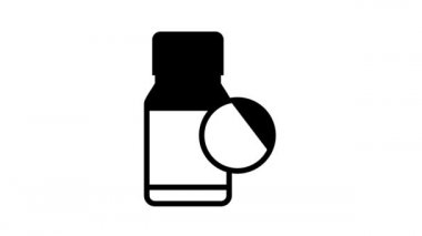 Probiyotik Bakteri siyah çizgi animasyonu