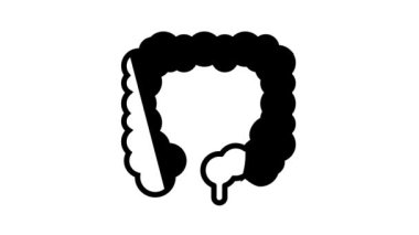 Sindirim Hastalığı ve Tedavi siyah çizgi animasyonu