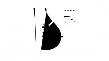 Bebeği emziren siyah çizgi animasyonu