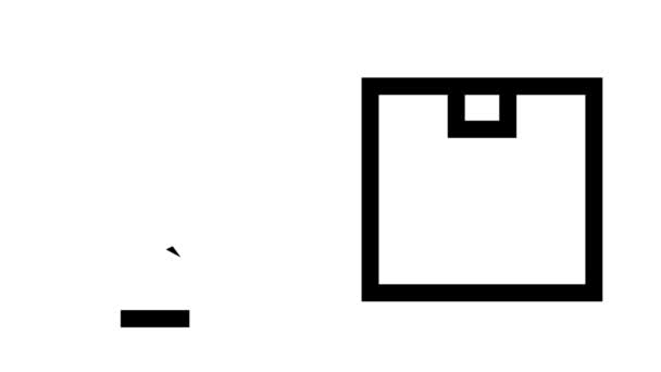Serviço de frete grátis linha preta animação — Vídeo de Stock