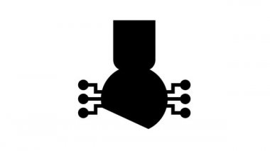 Teknoloji siyah çizgi animasyonunu koru