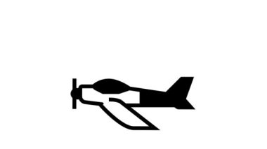 Uçuş Okulu Siyah çizgi animasyonunu eğit