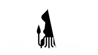 Okyanus altı yaşam siyah çizgi animasyonu