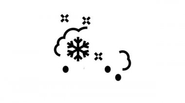 Çocukların Doğum günü Partisi siyah çizgi animasyonu