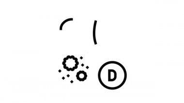 Hepatit karaciğer sorunu siyah çizgi animasyonu