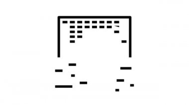 Futbol Takımı Spor Maçı Stadyumdaki siyah çizgi animasyonunda