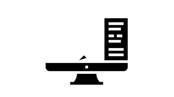 Stakeholder Animação ícone de glifo de negócios — Vídeo de Stock
