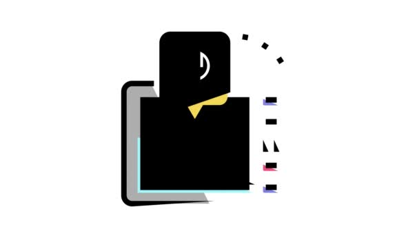 Elektronisk gadget reparation färg ikon animation — Stockvideo