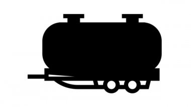 petrol taşımacılığı karavan hattı simgesi canlandırması