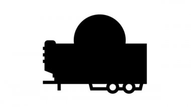 Buzdolabı karavan hattı simge canlandırması