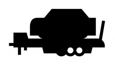 araba taşımacılığı karavan hattı simgesi canlandırması