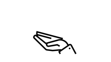 aç yoksulluk sorunu çizgi simgesi canlandırması