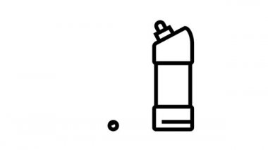 fırça ve temizlik sıvı çizgi canlandırması