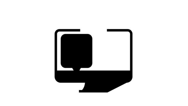 Dator display reparation linje ikon animation — Stockvideo