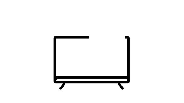 Linea di riparazione tv icona animazione — Video Stock