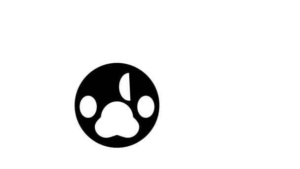 Libertação de animação ícone glifo animal — Vídeo de Stock