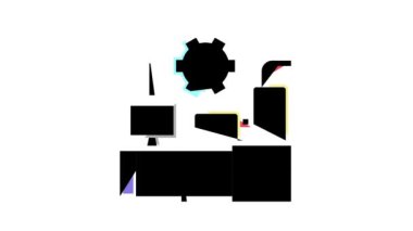 Sanayi ekipmanları renk simgesi canlandırması hata ayıklama