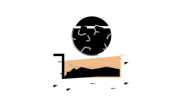 砾石路层彩色图标动画 — 图库视频影像