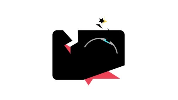 Cuenta o programa piratería animación icono de color — Vídeos de Stock