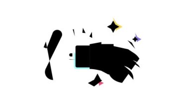 Tavşan pençesi şans loto renk ikonu canlandırması