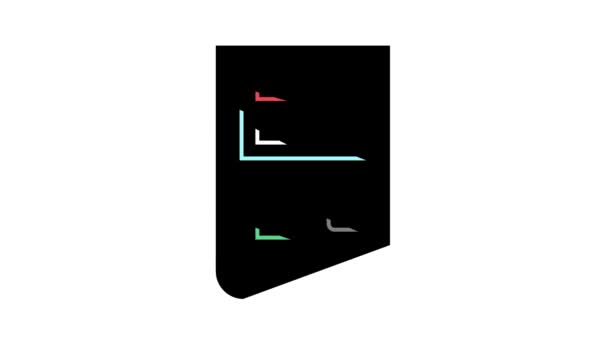 Animación multifuncional pos terminal icono de color — Vídeo de stock