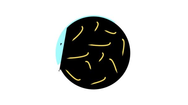 Laktobacillus probiotika färg ikon animation — Stockvideo