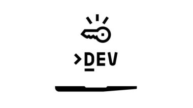 bilgisayar yazılım satırı simgesi canlandırması