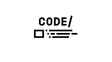 Bilgisayar ekranındaki kod satır simgesi canlandırmasıName