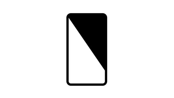 Teléfono línea de desarrollo de aplicaciones icono de animación — Vídeo de stock