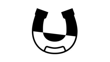 Şanslı at nalı loto çizgisi simgesi canlandırması