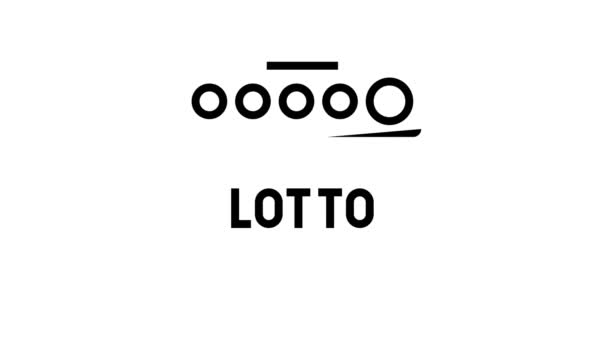 Tv lotto lijn pictogram animatie — Stockvideo