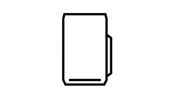 Mobiele pos terminal lijn pictogram animatie — Stockvideo
