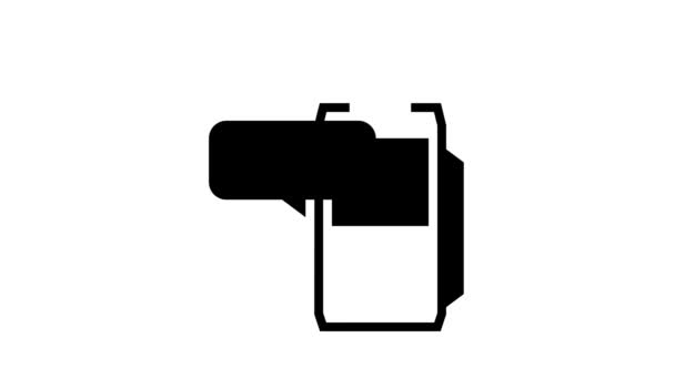 Pin kód pro animaci ikon řádku terminálu placených pozic — Stock video