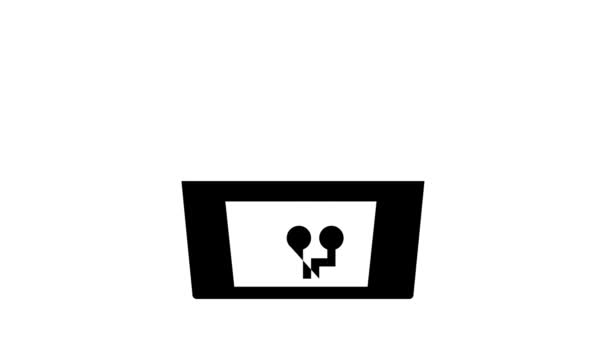 Тека з анімацією піктограм зневаджування звіту про гліф — стокове відео