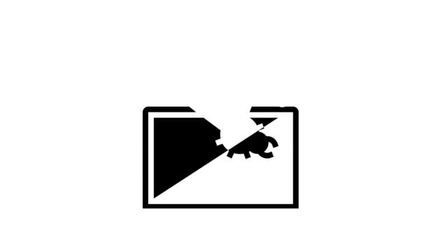 Fehlerbehebung Glyphen-Icon-Animation — Stockvideo