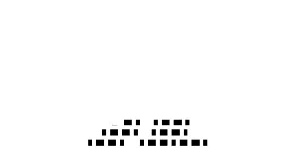 Animace ikon lotto glyph — Stock video