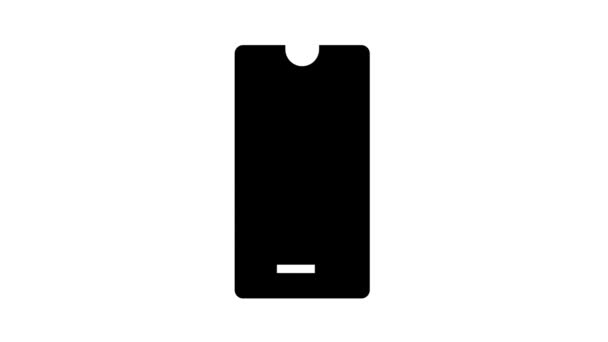 Téléphone application développement glyphe icône animation — Video