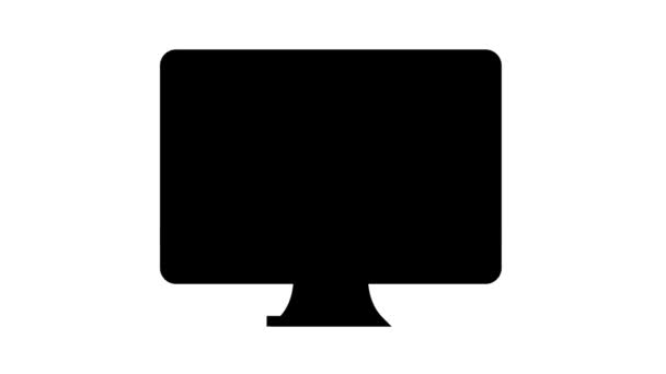 Šumové vlny na obrazovce počítače animace ikon — Stock video