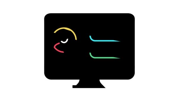 Rejestracja konta internetowego kolorowa animacja ikony — Wideo stockowe
