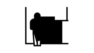 Devekuşu plaka çizgisi canlandırması taşıyan tamirci