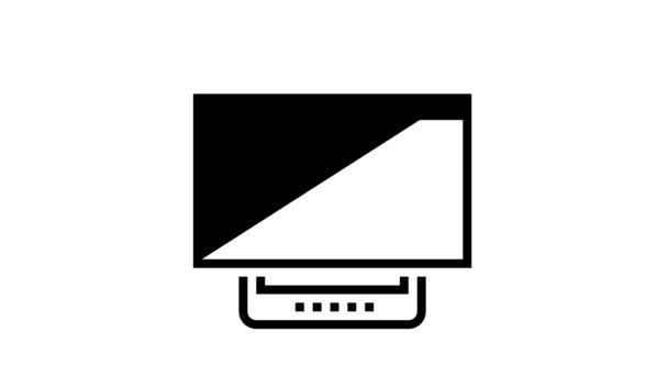 Kopen venster op tablet scherm lijn pictogram animatie — Stockvideo