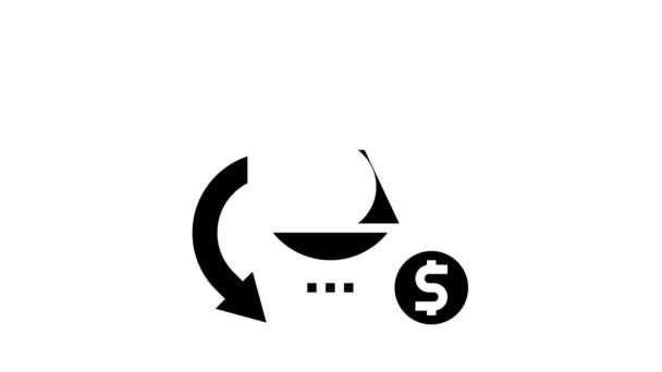 货币兑换和转换图标动画 — 图库视频影像